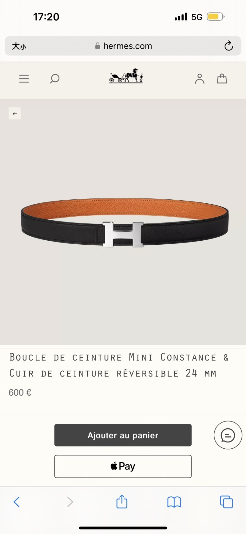 Hermes Belts